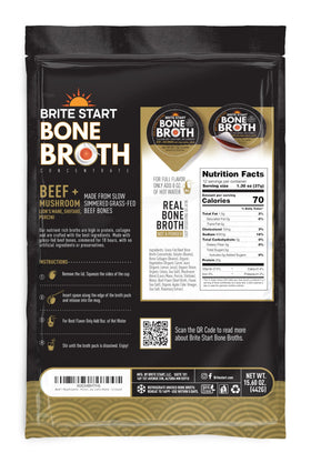 Brite Start gel puck close-up reveals rich flavor and mushroom depth.