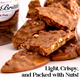 Brittle-Brittle old-fashioned batch display: handcrafted candy for celebrations.