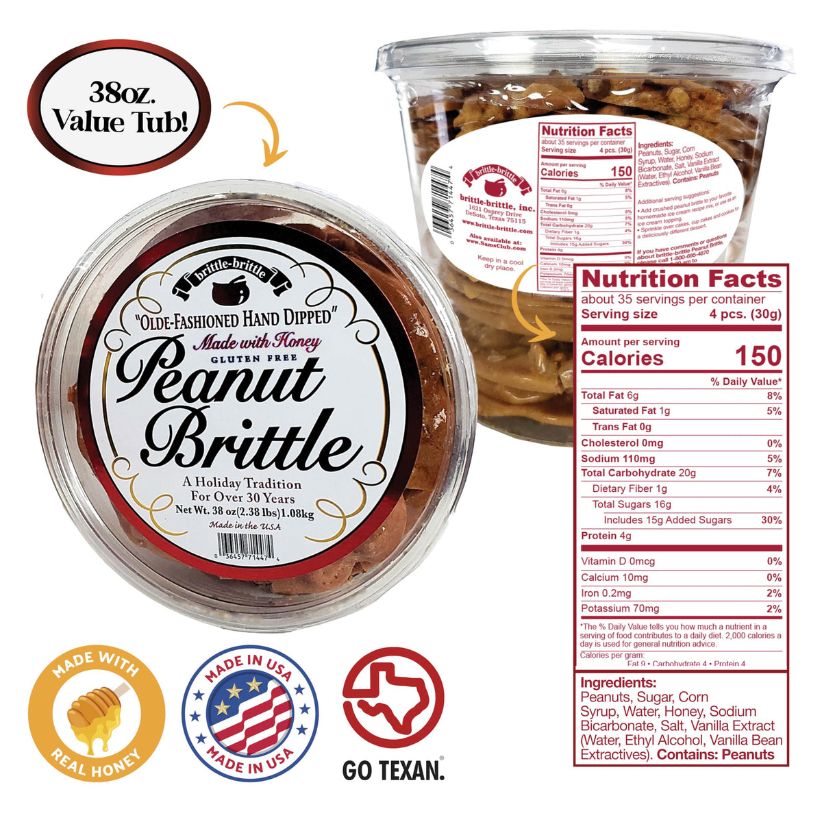 Brittle-Brittle packaging designed for sharing at events
