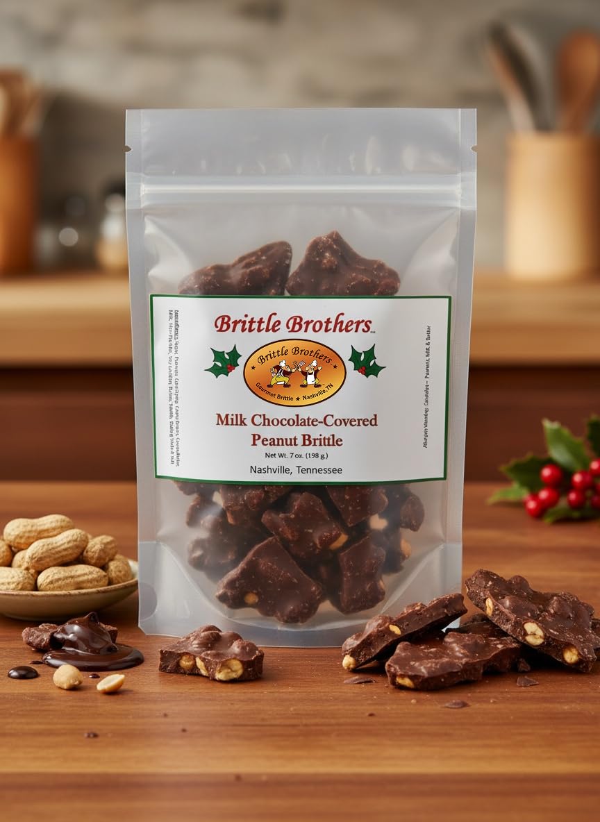 Brittle Brothers gift bag display, ideal for gifting and sharing.