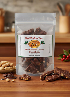 Brittle Brothers gift bag display, ideal for gifting and sharing.