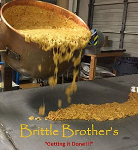 Brittle Brothers flavors variety displayed in packaging lineup.