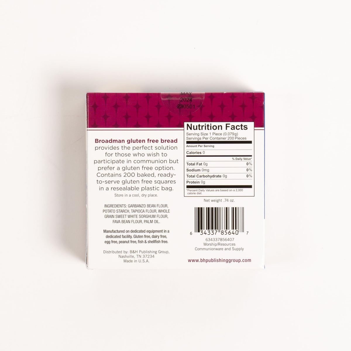 Stacks of Broadman gluten-free wafers show uniform size for distribution.