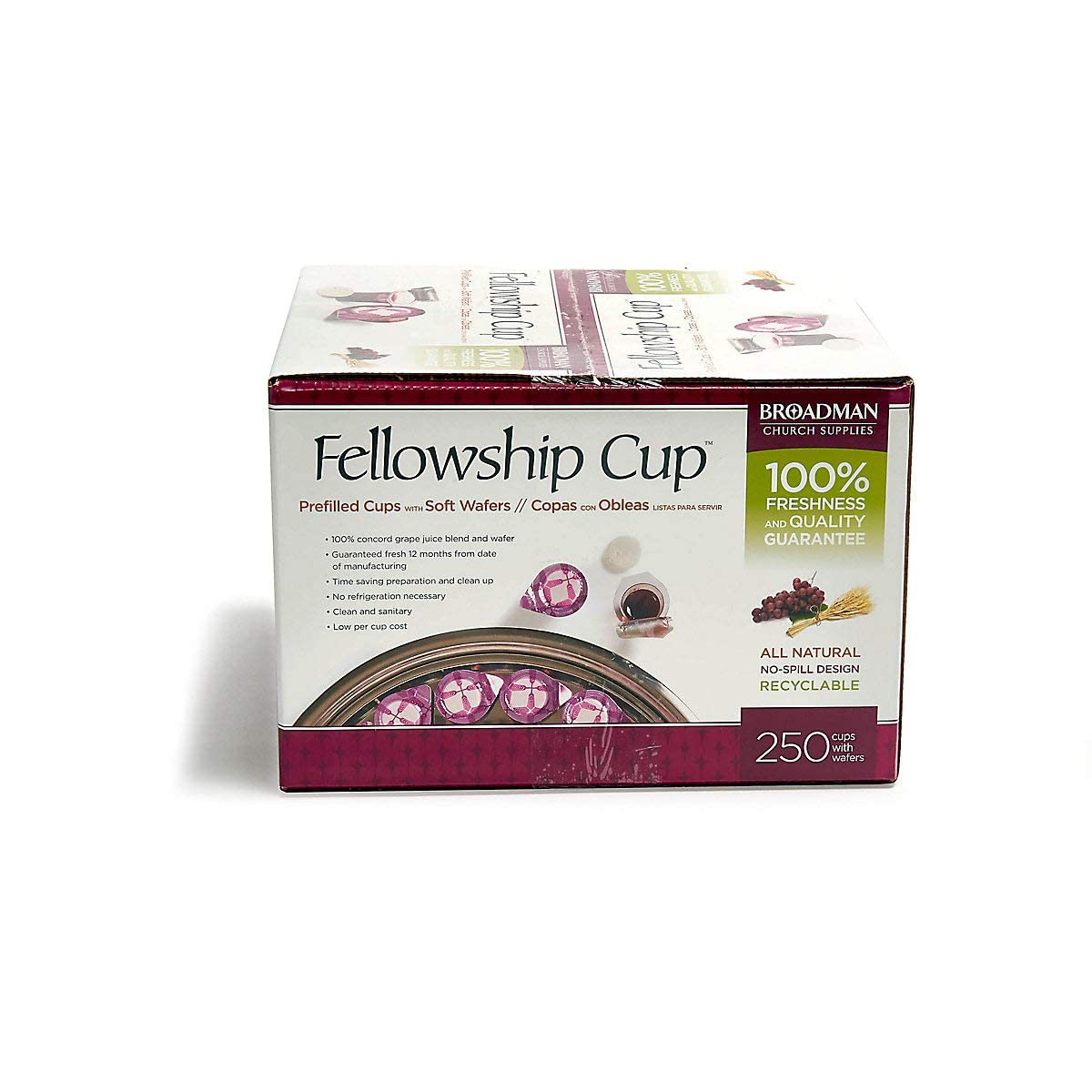 Broadman tray with pre-filled communion cups ready to serve