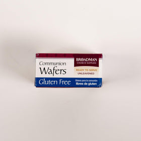 Broadman gluten-free communion wafers home-use display for family devotions.