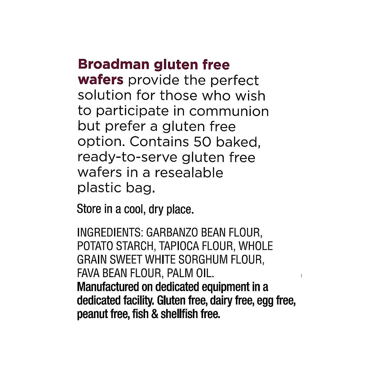 Broadman gluten-free communion wafers stacked for easy portioning during large gatherings.