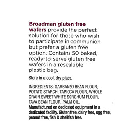 Broadman gluten-free communion wafers stacked for easy portioning during large gatherings.