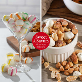 Broadway Basketeers gourmet cookies closeup highlights premium flavor.