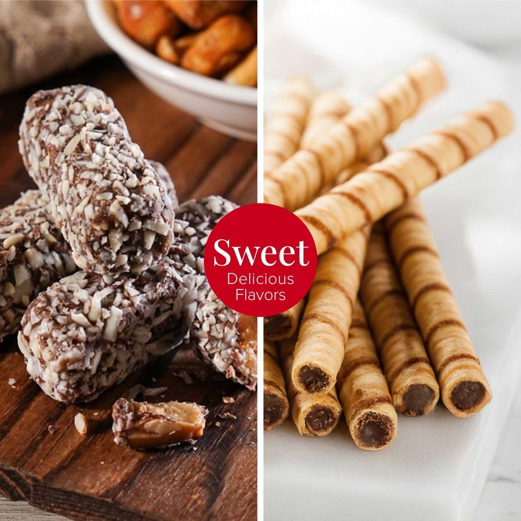 Broadway Basketeers milk chocolate treats arranged neatly as comforting, shareable gifts.