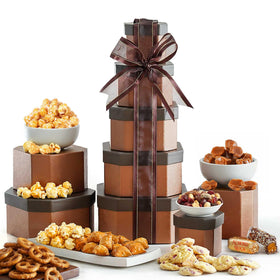 Broadway Basketeers Mother's Day gift basket packaging showcases premium, ready-to-gift presentation ideal for celebrations.