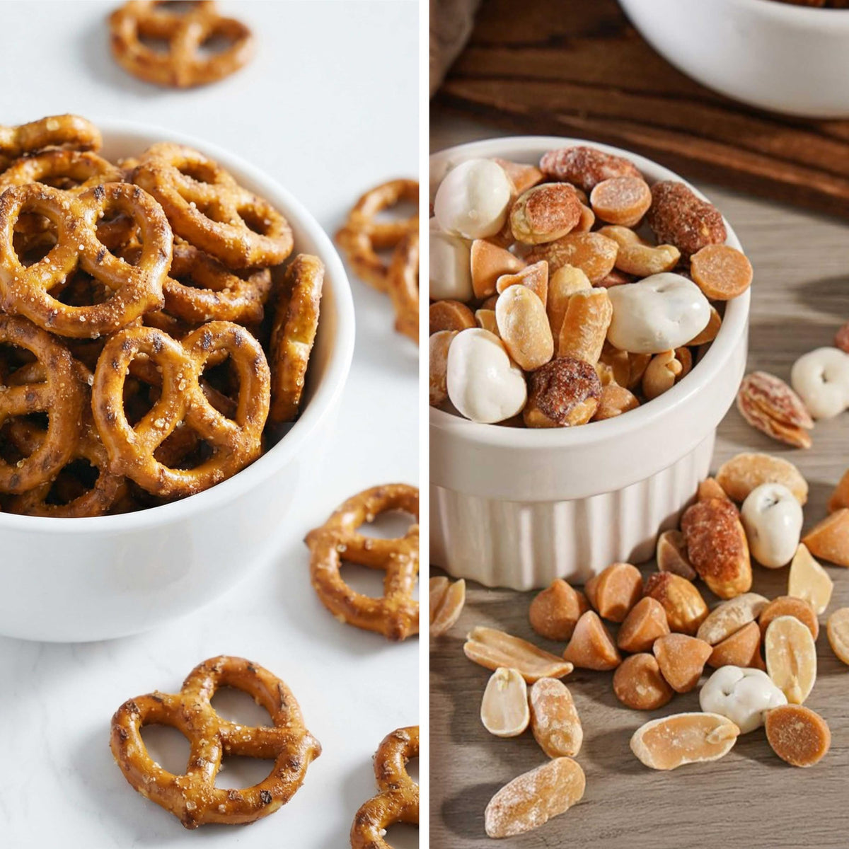 Broadway Basketeers nuts and popcorn tray delivers satisfying crunch and flavor.