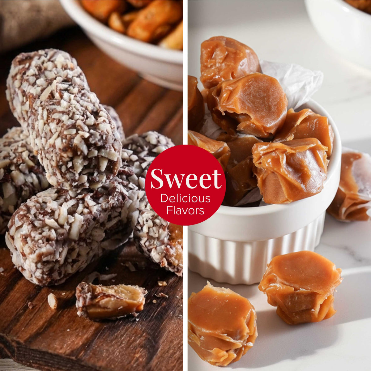 Broadway Basketeers snack boxes assortment show varied treats for sharing.