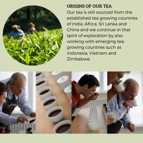 Brodies Edinburgh Tea packaging illustrates a ready-to-brew ritual for a comforting cup.