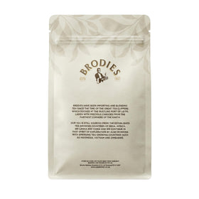 Brodies Scottish Breakfast tea packaging showing Product of Scotland heritage.