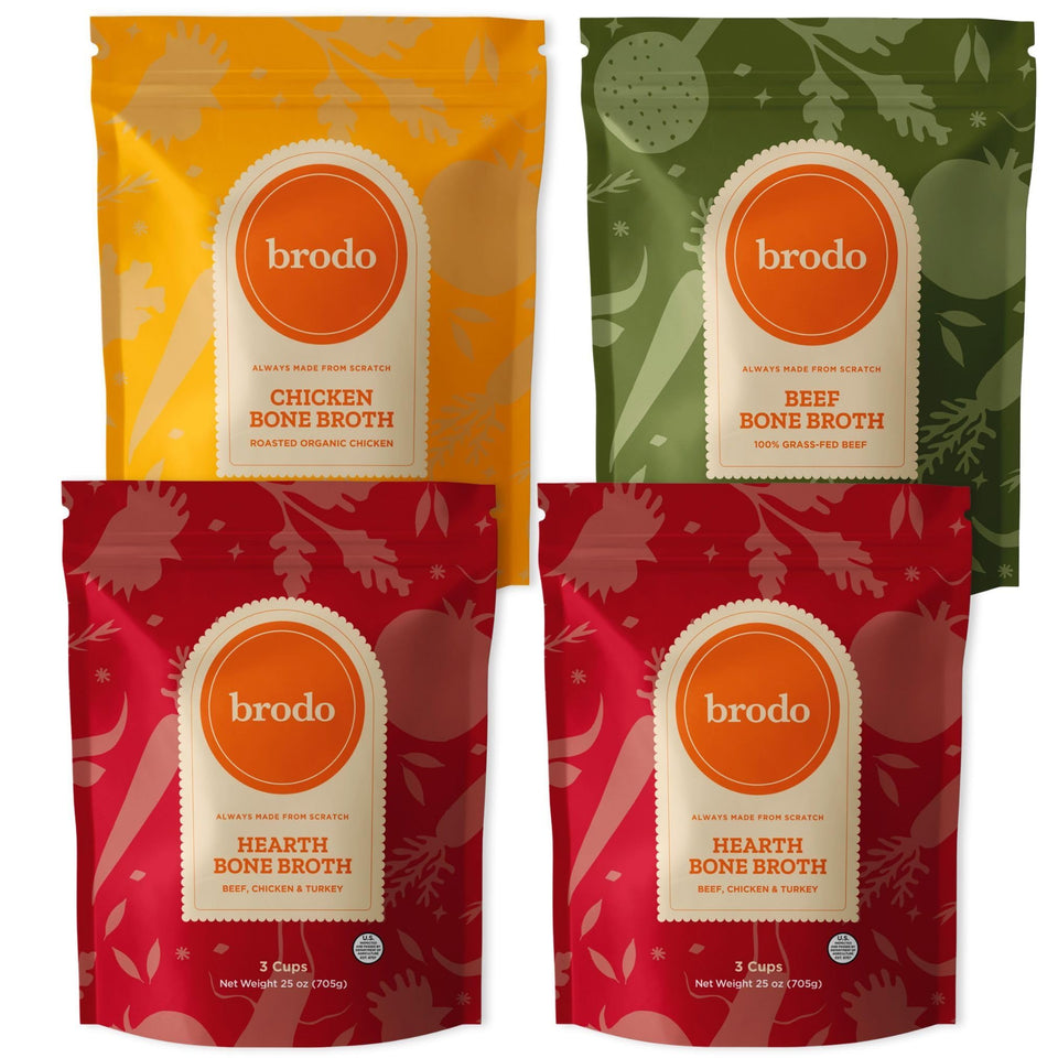 Brodo Classic Variety Pack pouch ready for sipping or cooking