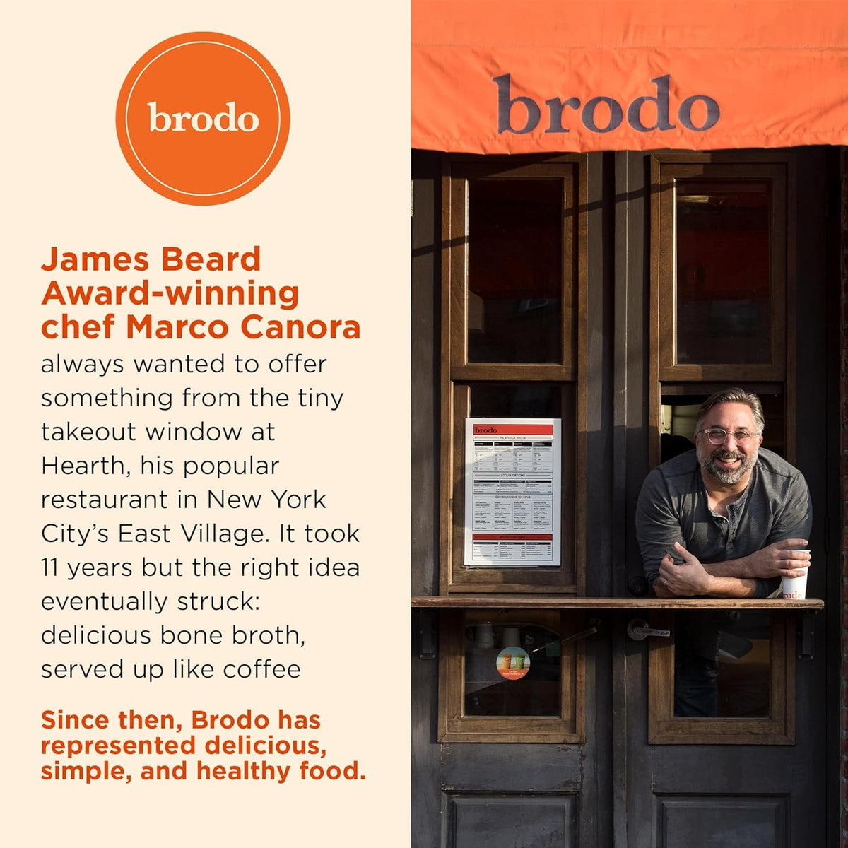 Brodo ready-to-sip pouch on counter, perfect for busy days