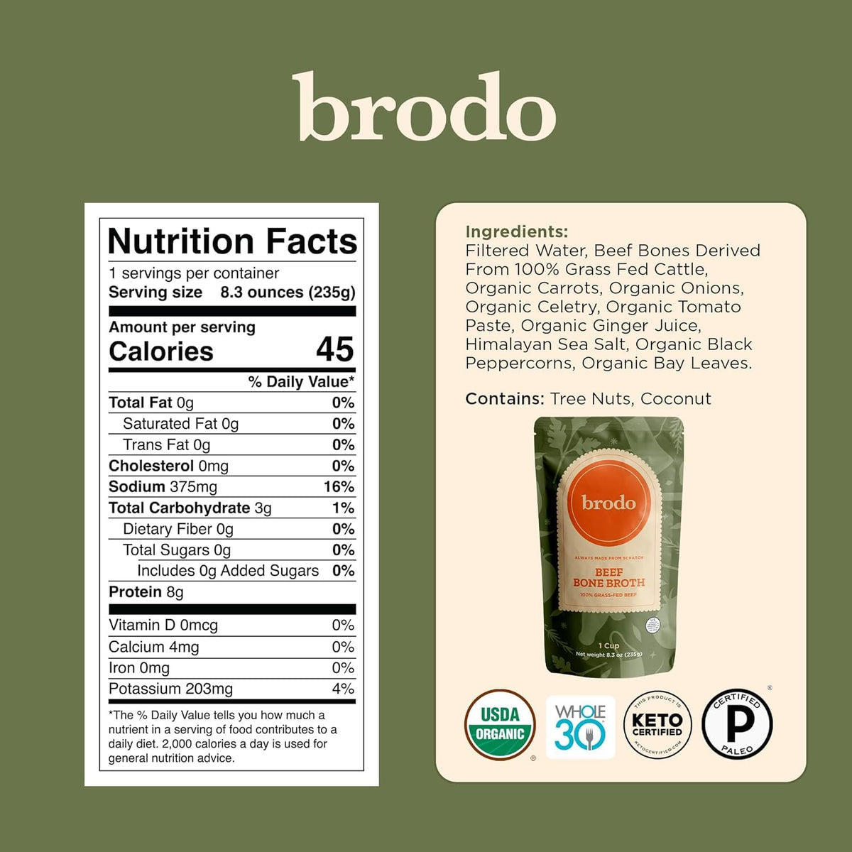Brodo simmered broth in a pot reveals rich flavor for soups and cooking.