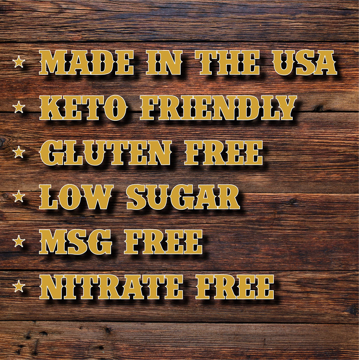 Bronco Billy's Beef Jerky 1lb resealable bag—keeps freshness between bites.