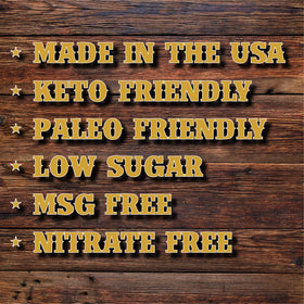 Bronco Billy's bourbon-soaked jerky packaging highlighting travel-friendly design