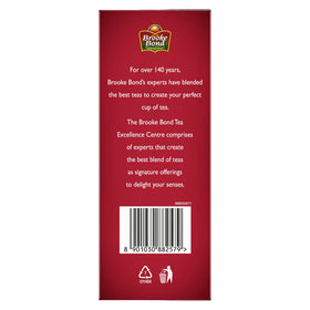 Aromatic steam rising from a Brooke Bond Red Label Natural Care cup