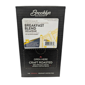 Brooklyn Beans Decaf Breakfast Blend cup displaying a balanced, inviting aroma.