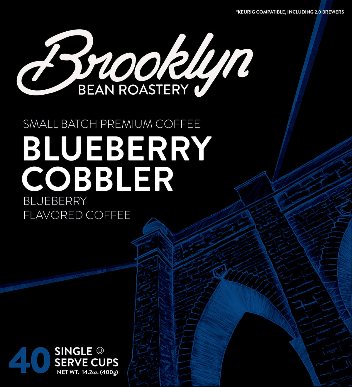 Brooklyn Beans Blueberry Cobbler cup of coffee illustrating a smooth, flavorful finish.