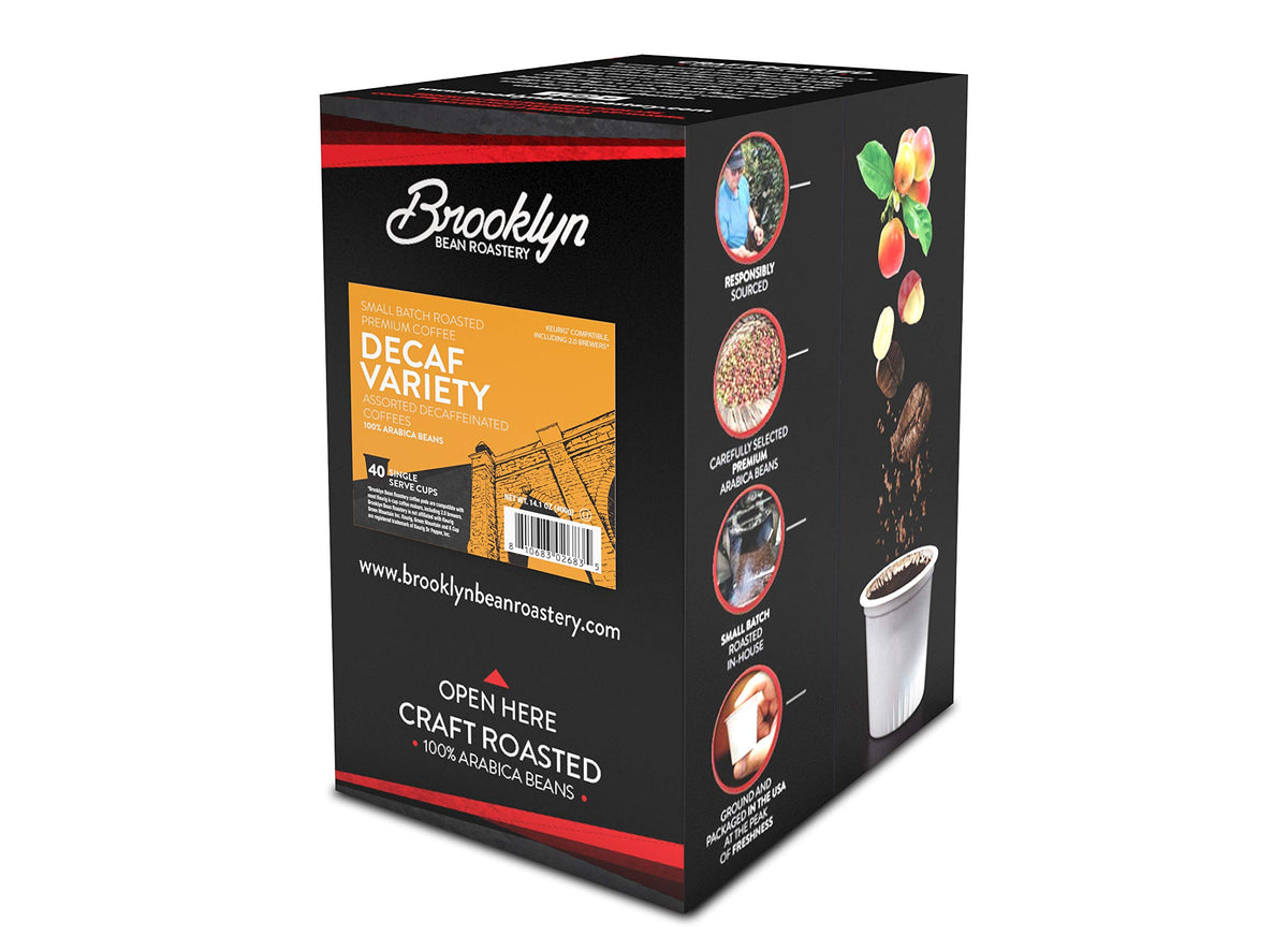 Brooklyn Beans decaf pods compatible with Keurig 2.0 for simple at-home brewing