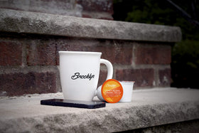 Brooklyn Beans Coney Island Caramel Decaf 40-count pack ready for daily use.