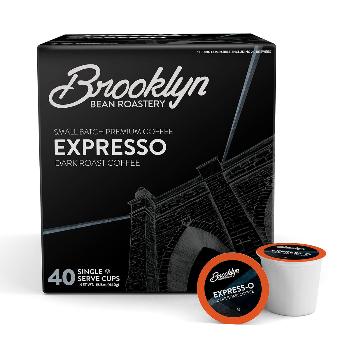 Brooklyn Beans Express-O rich espresso pod for a bold morning boost.