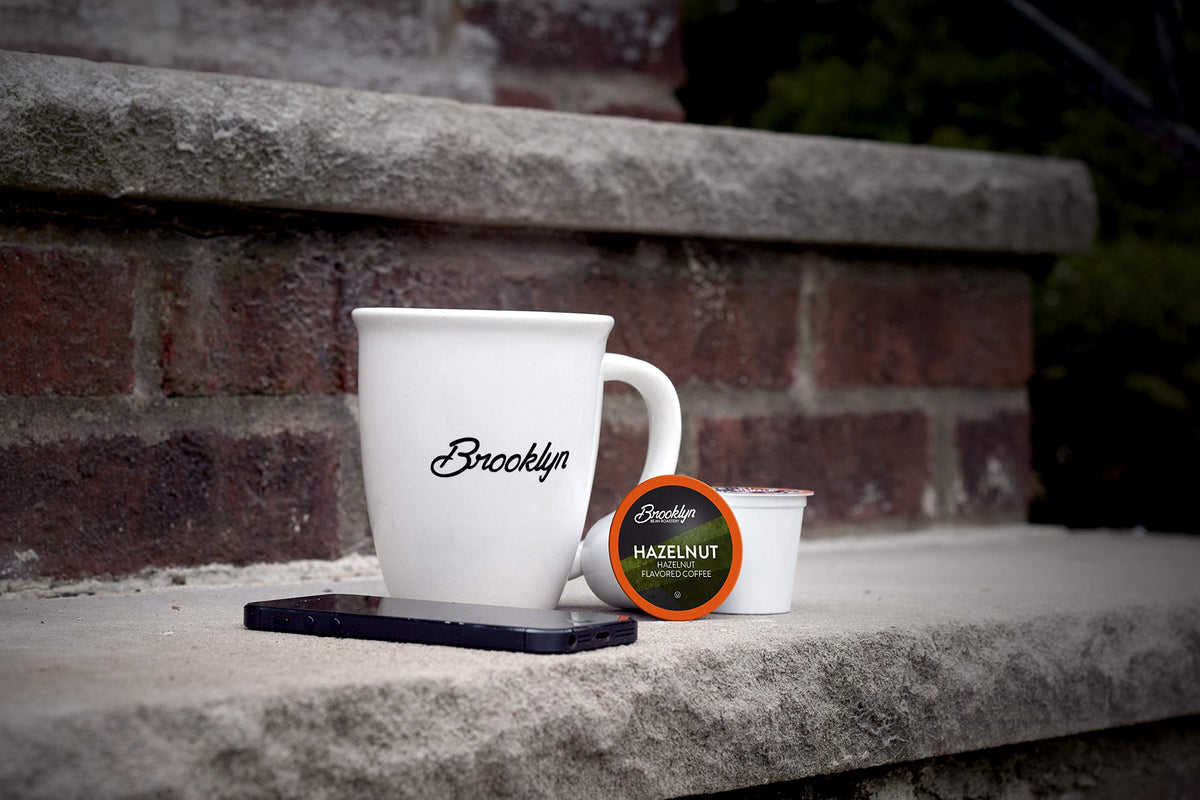 Brooklyn Beans Hazelnut & Vanilla Skyline pods close-up, smooth, comforting flavor to savor.
