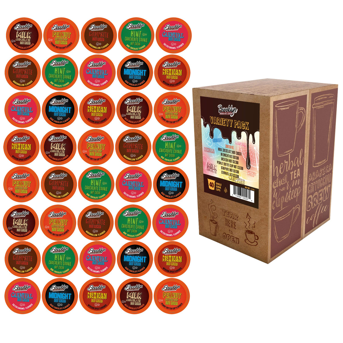 Brooklyn Beans Midnight hot cocoa pods with bold cacao flavor