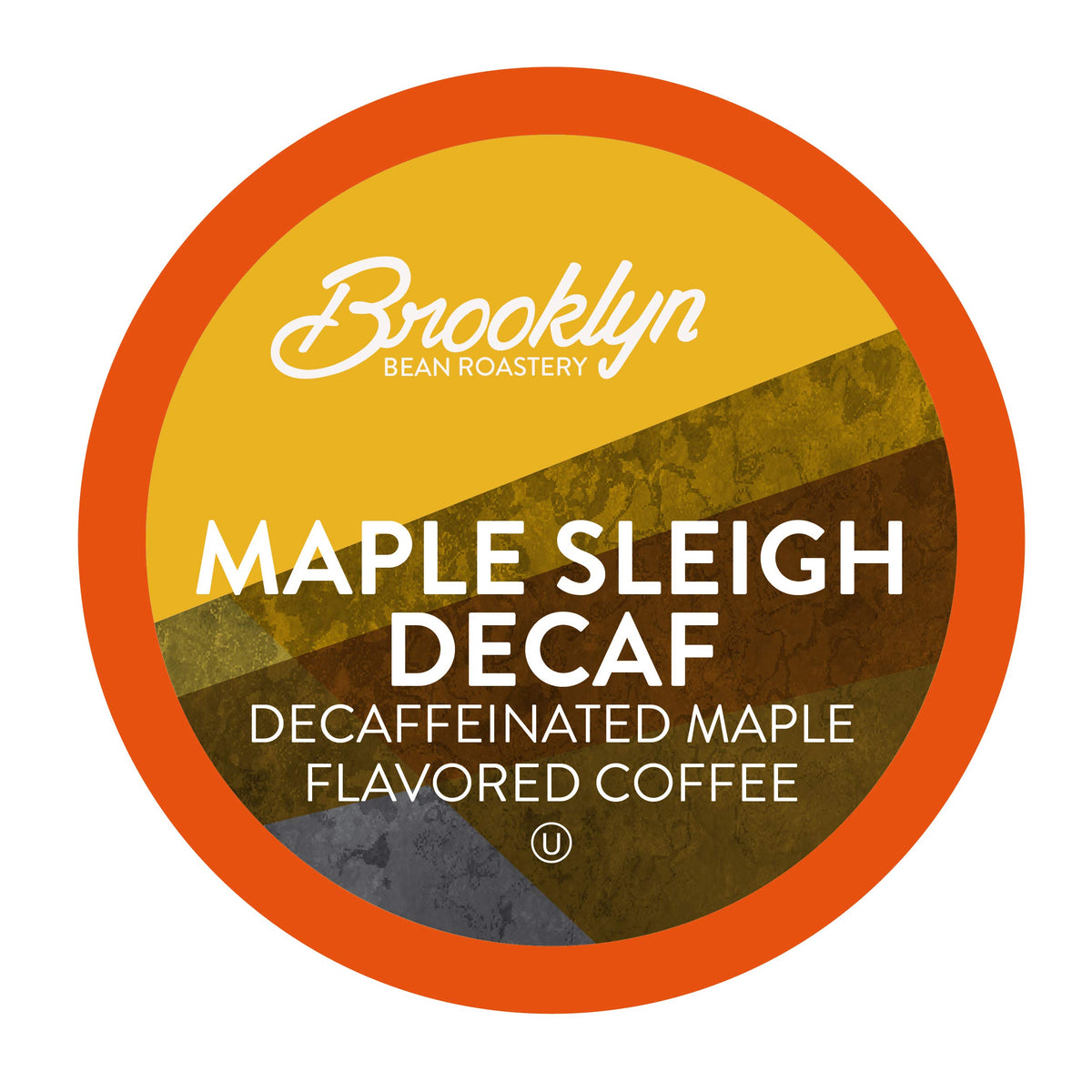 Brooklyn Beans Maple Sleigh Decaf pods in a box offer convenient caffeine-free mornings.