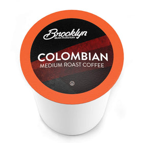 Brooklyn Beans medium-roast cup with balanced, aromatic Colombia flavor