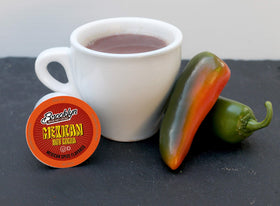 Image indicating K-Cup compatibility with Brooklyn Beans Mexican Cocoa pods