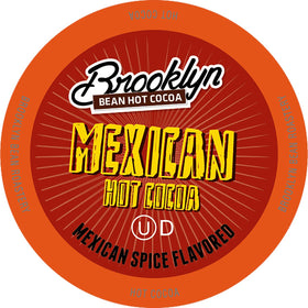 Brooklyn Beans Mexican Cocoa pods packaging highlights premium flavor for cozy evenings