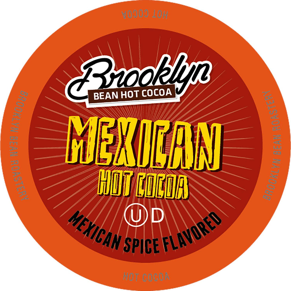 Brooklyn Beans Mexican Cocoa pods packaging highlights premium flavor for cozy evenings