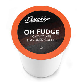Brooklyn Beans Oh Fudge pods in package, quick, consistent Keurig brews.