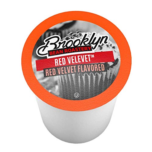 Brooklyn Beans Red Velvet pods back view showing 40-count packaging for daily indulgence