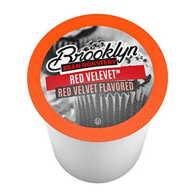 Brooklyn Beans Red Velvet pods back view showing 40-count packaging for daily indulgence