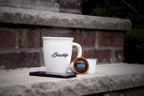 Brooklyn Beans Vanilla Skyline in a Keurig brewer suggests quick, consistent flavor.