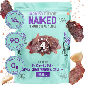 Brooklyn Biltong grass-fed beef snack close-up highlighting natural texture and quality