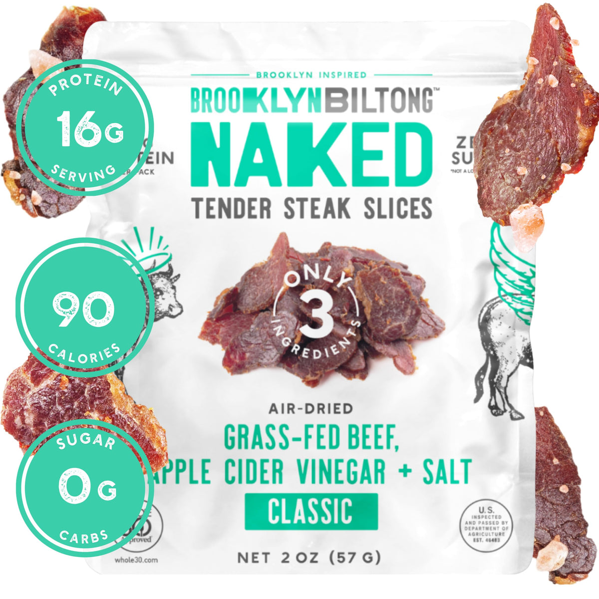 Brooklyn Biltong Peri-Peri bag — bold flavor with zero sugar