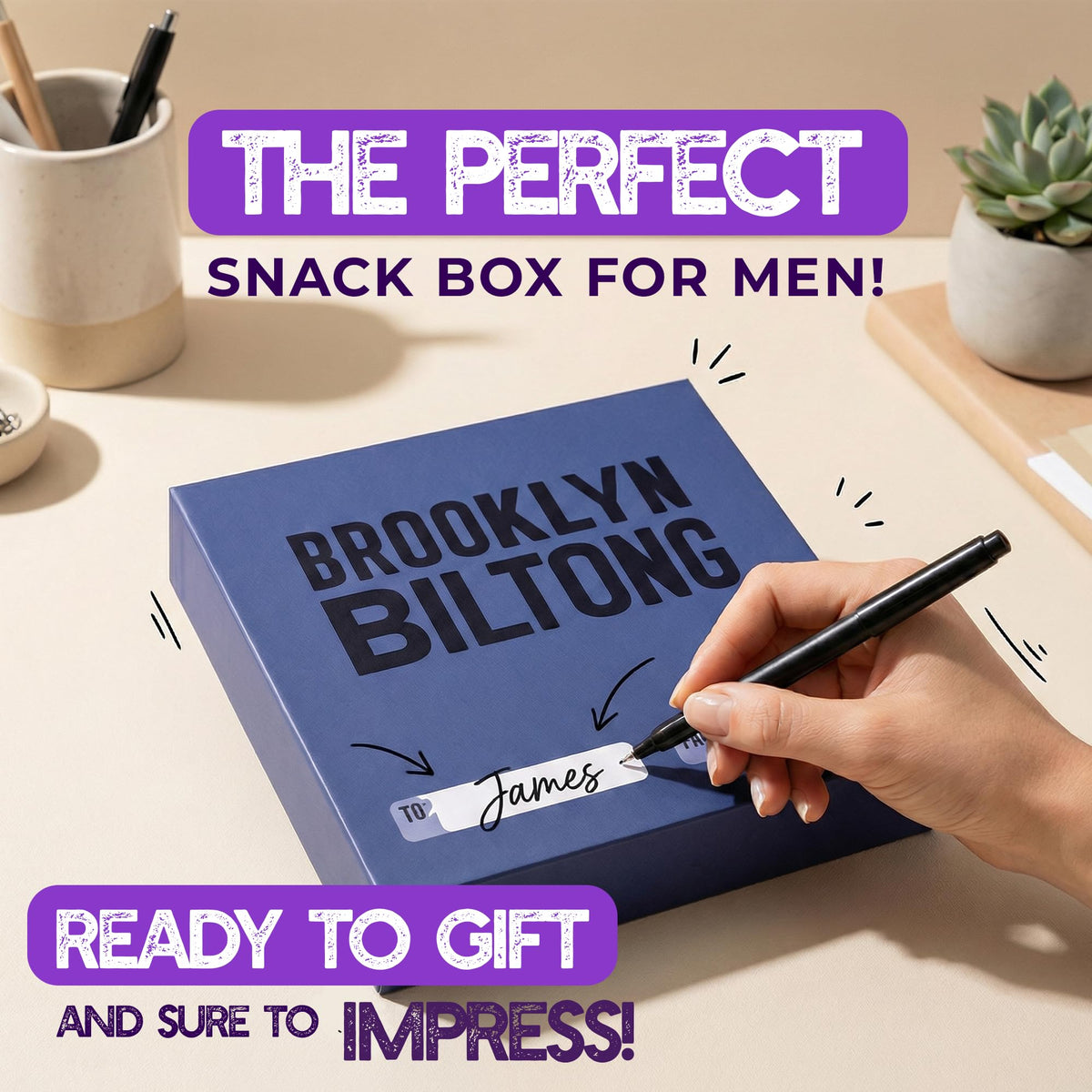 Brooklyn Biltong premium packaging for holiday gifting signals a premium experience.
