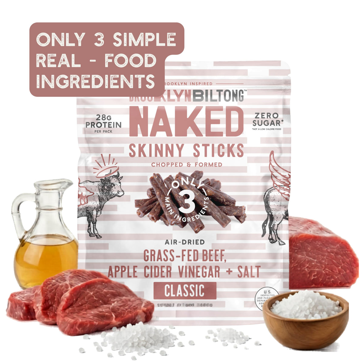 Brooklyn Biltong zero sugar ingredients support clean snacking.