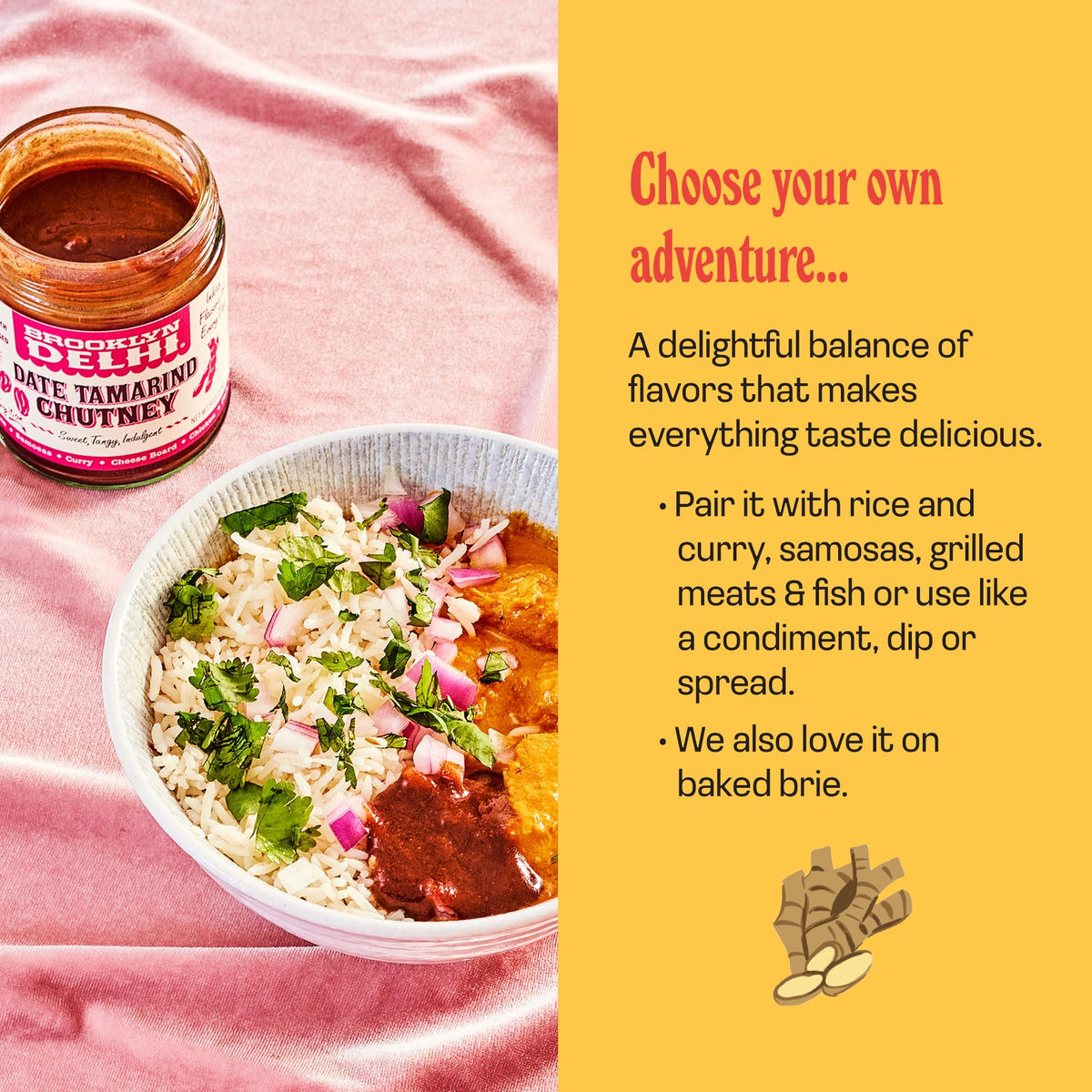 Brooklyn Delhi Date Tamarind Chutney as a dressing base for quick sauces