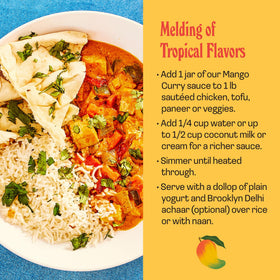 Brooklyn Delhi Golden Coconut Curry served with rice for tropical flavor.