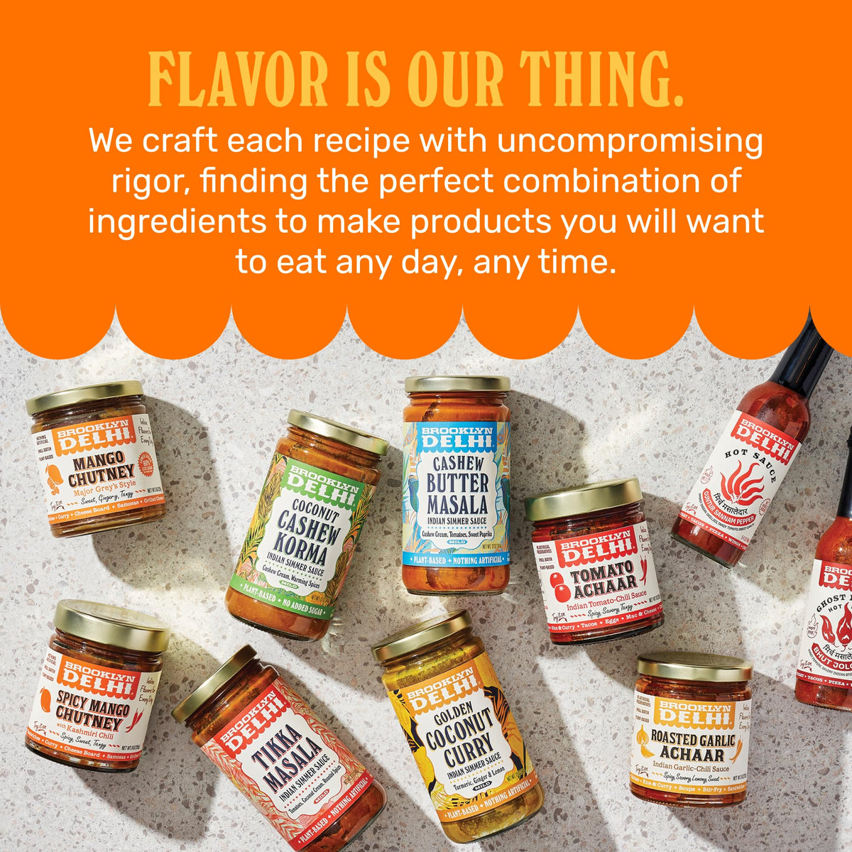 Brooklyn Delhi Spicy Mango Chutney paired with grilled pork or chicken.