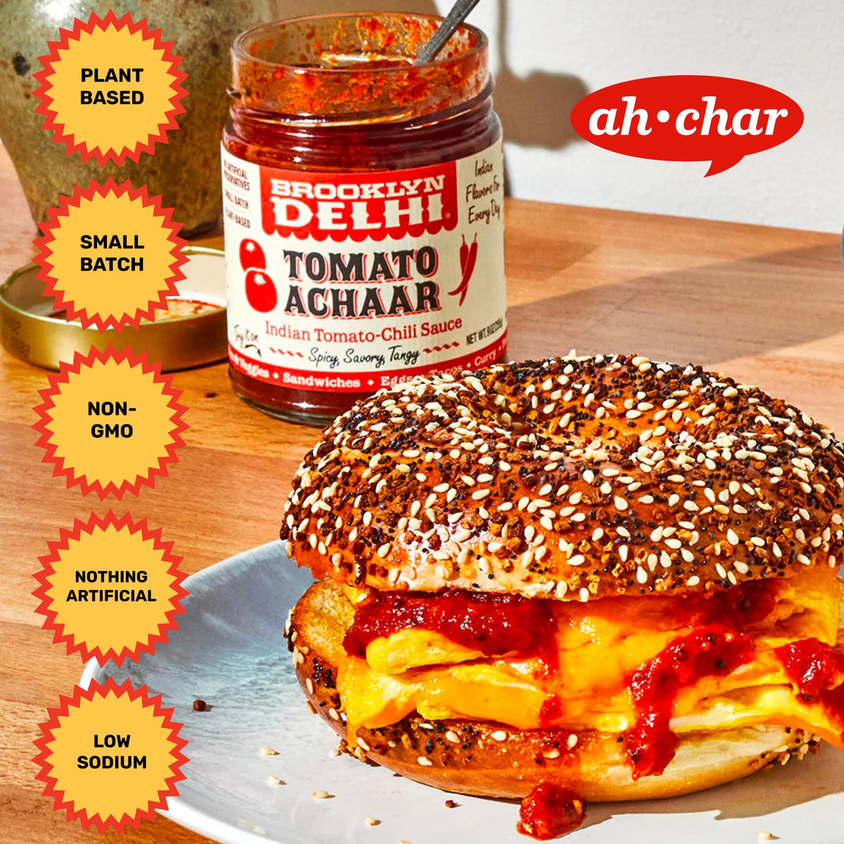 Brooklyn Delhi Tomato Achaar spread on toast delivers tangy kick.