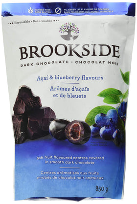 Brookside Acai & Blueberry 850g package front view, ideal for sharing.