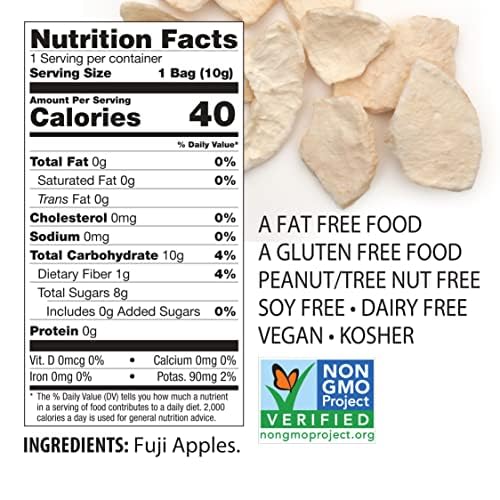 Serving bowl of Brothers All Natural Apple Cinnamon Crisps showing texture